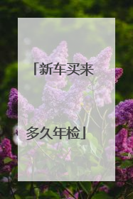 新车买来多久年检