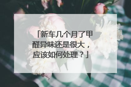 新车几个月了甲醛异味还是很大，应该如何处理？