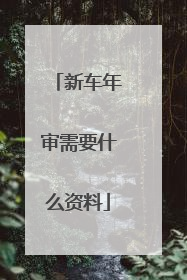 新车年审需要什么资料
