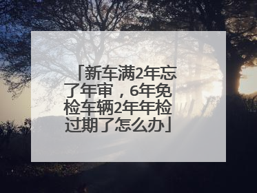 新车满2年忘了年审，6年免检车辆2年年检过期了怎么办