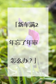 新车满2年忘了年审怎么办？