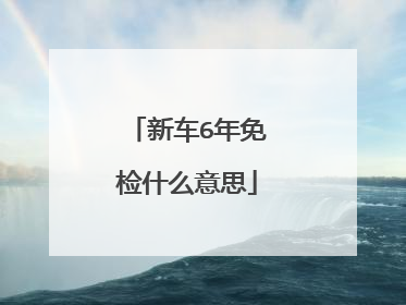 新车6年免检什么意思