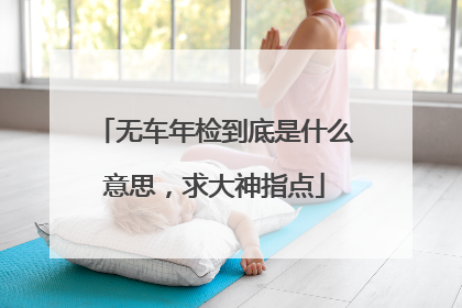 无车年检到底是什么意思，求大神指点