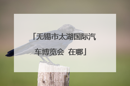 无锡市太湖国际汽车博览会 在哪