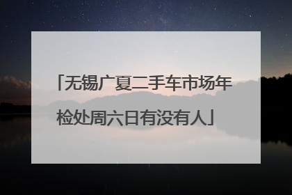 无锡广夏二手车市场年检处周六日有没有人