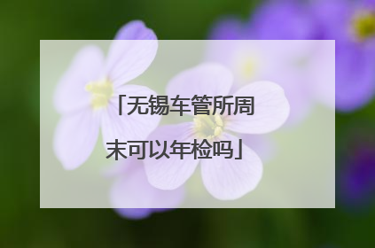 无锡车管所周末可以年检吗