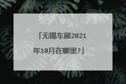 无锡车展2021年10月在哪里?