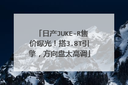 日产JUKE-R售价曝光！搭3.8T引擎，方向盘太高调