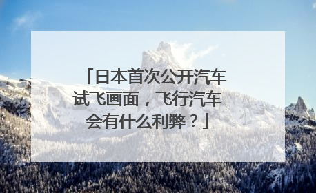 日本首次公开汽车试飞画面，飞行汽车会有什么利弊？