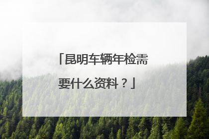 昆明车辆年检需要什么资料？