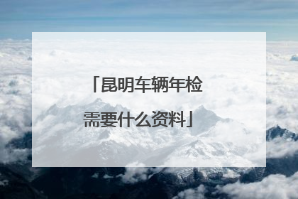 昆明车辆年检需要什么资料