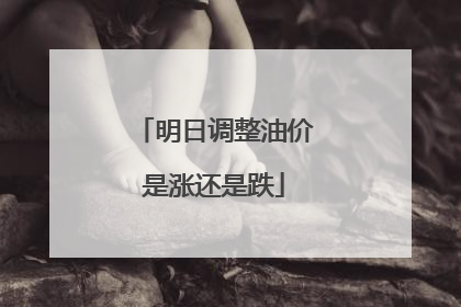 明日调整油价是涨还是跌