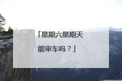 星期六星期天能审车吗？