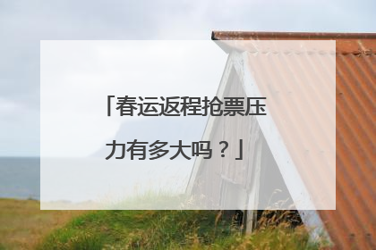 春运返程抢票压力有多大吗？