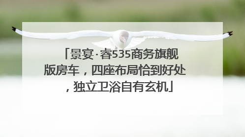 景宴·睿535商务旗舰版房车，四座布局恰到好处，独立卫浴自有玄机