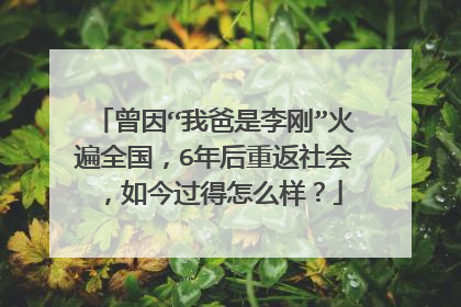 曾因“我爸是李刚”火遍全国，6年后重返社会，如今过得怎么样？