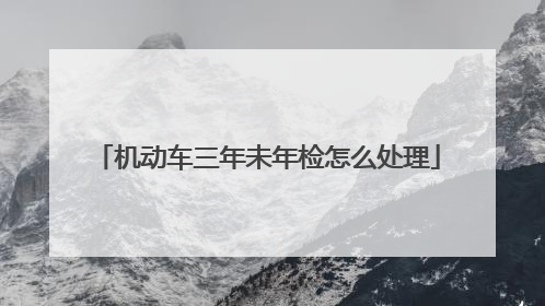 机动车三年未年检怎么处理
