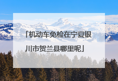 机动车免检在宁夏银川市贺兰县哪里呢