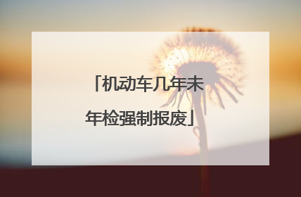机动车几年未年检强制报废
