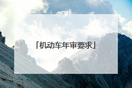 机动车年审要求
