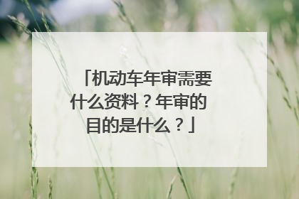 机动车年审需要什么资料？年审的目的是什么？