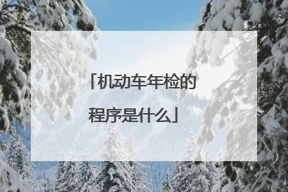 机动车年检的程序是什么