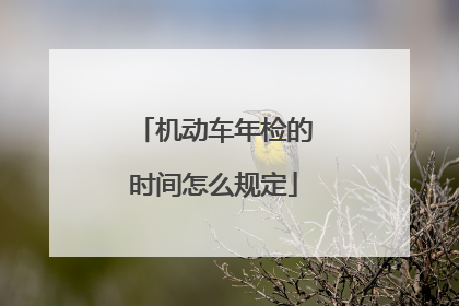 机动车年检的时间怎么规定