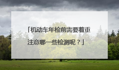 机动车年检前需要着重注意哪一些检测呢？