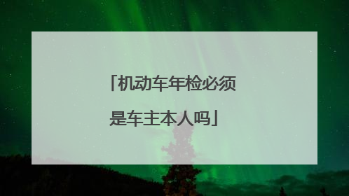 机动车年检必须是车主本人吗