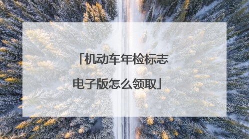 机动车年检标志电子版怎么领取