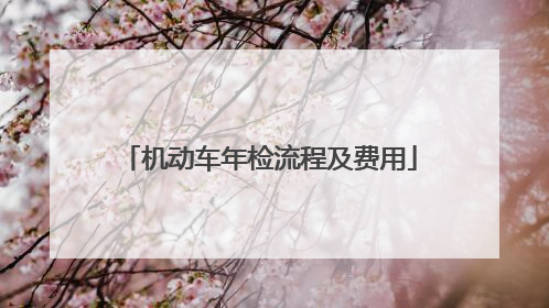 机动车年检流程及费用