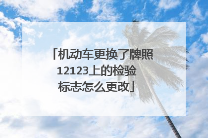 机动车更换了牌照12123上的检验标志怎么更改