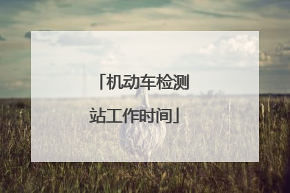 机动车检测站工作时间