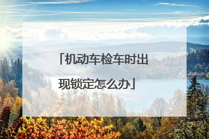 机动车检车时出现锁定怎么办