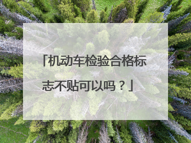机动车检验合格标志不贴可以吗？