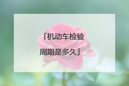 机动车检验周期是多久