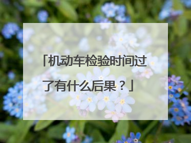 机动车检验时间过了有什么后果？