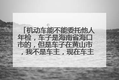 机动车能不能委托他人年检，车子是海南省海口市的，但是车子在黄山市，我不是车主，现在车主委托我在安徽