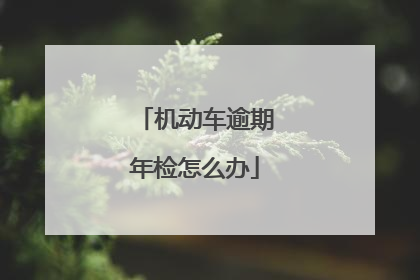 机动车逾期年检怎么办