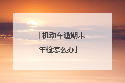 机动车逾期未年检怎么办