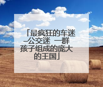 最疯狂的车迷—公交迷 一群孩子组成的庞大的王国