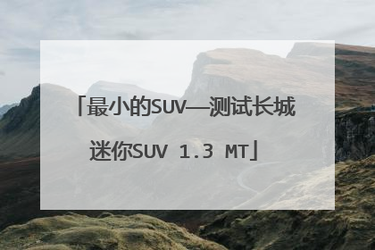 最小的SUV——测试长城迷你SUV 1.3 MT