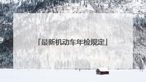 最新机动车年检规定