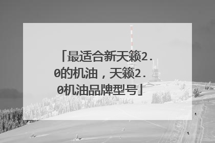 最适合新天籁2.0的机油，天籁2.0机油品牌型号