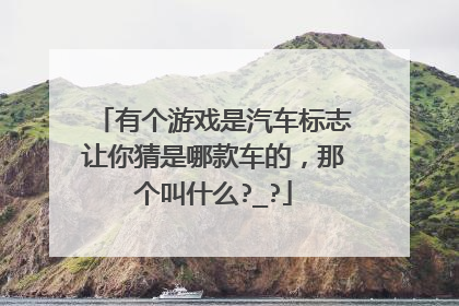 有个游戏是汽车标志让你猜是哪款车的，那个叫什么?_?