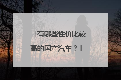 有哪些性价比较高的国产汽车？