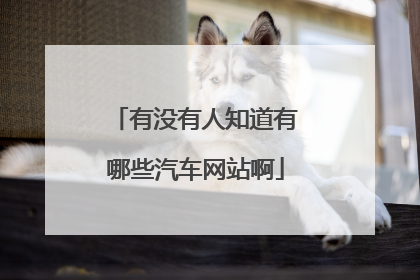 有没有人知道有哪些汽车网站啊