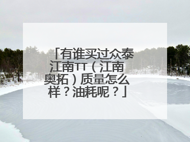 有谁买过众泰江南TT（江南奥拓）质量怎么样？油耗呢？