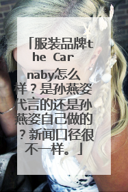 服装品牌the Carnaby怎么样？是孙燕姿代言的还是孙燕姿自己做的？新闻口径很不一样。