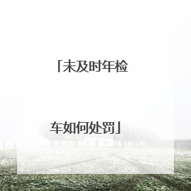 未及时年检车如何处罚